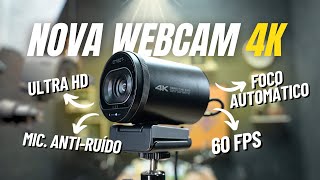 A NOVA WEBCAM DO PODCAST FILMA EM 4K E CUSTOU MENOS DE R300  EMEET S600 [upl. by Rem674]