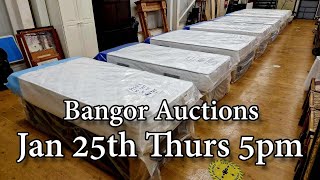 Bangor Auction Preview  January 25th  Thursday  5pm [upl. by Akinuahs]