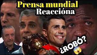 😱ESTO DIJO la prensa MUNDIAL sobre el balón DE ORO otorgado a RODRI Y POLÉMICA CON VINICIUS JR [upl. by Mateo]