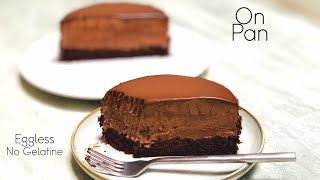 Chocolate Mousse Cake  NoBake Chocolate Mousse Cake Recipe – without Gelatine amp Eggless [upl. by Netsrak542]