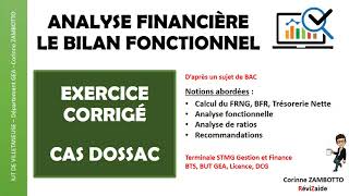 Exercice corrigé sur le bilan fonctionnel  CAS DOSSAC [upl. by Hendrika]