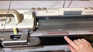 Automatic eWrap CastOn Using Silver Reed or Singer Knitting Machine [upl. by Till]