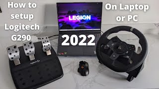 How To Setup Logitech G920 Racing Steering Wheel On Laptop PC Legion 7 [upl. by Aihsotal]