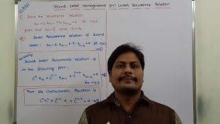 EXAMPLE  2 SOLVING SECOND ORDER RECURRENCE RELATIONS  SECOND ORDER RECURRENCE RELATION [upl. by Cirda]