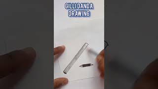 Gilli danda drawing How to draw a Gilli danda shorts [upl. by Narut]