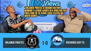 Orlando Pirates 10 Richards Bay  Pirates winning 7 times in a row for the first time  Coach Jose [upl. by Netsriik45]