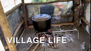 Building Traditional Filipino kitchen “ABUHAN” villagelife [upl. by Trenton]