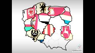 flag map of the regions voivodeships of poland [upl. by Pammy185]