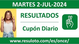 Resultado del sorteo Cupon Diario del martes 2 de julio de 2024 [upl. by Harned922]