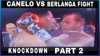 Canelo vs Berlanga repeated left hook [upl. by Lexine]