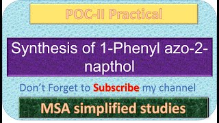 Synthesis 1Phenyl azo2napthol from Aniline by diazotization and coupling reactions [upl. by Elumas841]