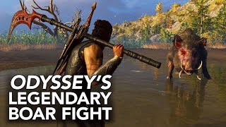 How To Defeat Assassin’s Creed Odysseys Legendary Boar [upl. by Nochur]