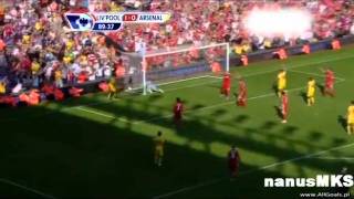 FC LiverpoolArsenal Londyn 11 Reina own goal [upl. by Knick657]