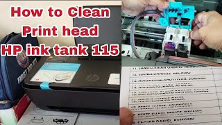 HOW TO CLEAN HP INK TANK 115 PRINT HEAD [upl. by Wardle]