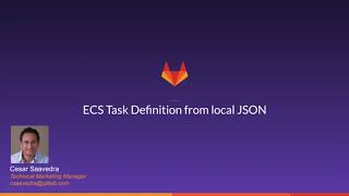 ECS Task Definition from local JSON [upl. by Arocat553]