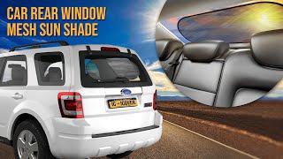 Car Back Mesh Window Sun Shade Universal Static Cling UV Protection shade no Installation tool need [upl. by Magda]