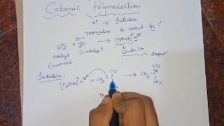 cationic polymerization process mechanism Easy explanation for MSc by PS chem education [upl. by Assir]