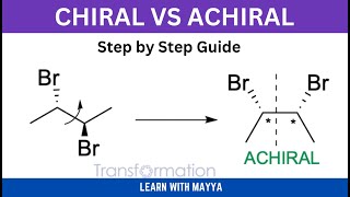 Chiral Versus Achiral Molecules StepbyStep Guide Chiral Centers Meso Compounds Tricks and Tips [upl. by Buskus]