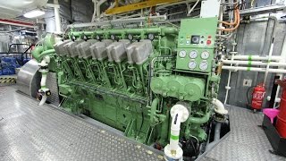 ABC V12 Diesel Engine Startup  Tugboat 7200hp [upl. by Artied]