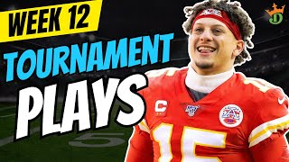 DraftKings NFL Week 12 Top Tournament Plays  NFL DFS Picks [upl. by Nitsyrk]