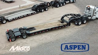 Aspen 16 Tire Lowboy Trailer  Expando Lowboy [upl. by Aihtnys]