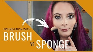 Applying Foundation With a Brush VS Sponge HOW TO APPLY FOUNDATION EASILY [upl. by Vladamar]