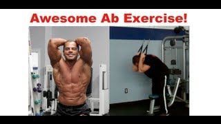 Awesome Ab Exercise  Pull Down Cable Crunch [upl. by Bartko622]