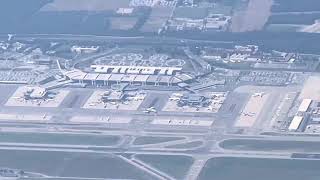 View of Malpensa airport MXP from above [upl. by Novi]