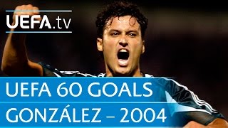 Ezequiel González v Arsenal 2004 60 Great UEFA Goals [upl. by Aham]