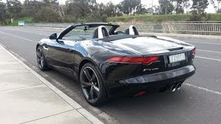 2014 Jaguar FType Review start up exhaust features Australia [upl. by Hacim]