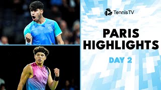 Alcaraz Faces Jarry Shelton amp Moutet Clash  Paris 2024 Day 2 Highlights [upl. by Eiramaliehs]