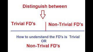 2 Distinguish Trivial amp non Trivial Functional dependency  DBMS [upl. by Takken]