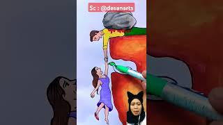 BERJUANG DAN BERTAHAN❕ drawing art painting funny dubbing shorts desanarts [upl. by Glynas224]