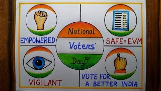 National Voters Day Poster Drawing easy step25th Jan Votes Day Poster Drawing Easy Drawing [upl. by Ellan]