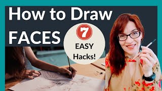 How to Draw a Face for Beginners 7 EASY Hacks [upl. by Klemm]