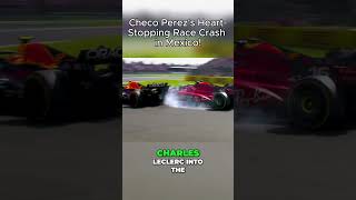 Checo Perezs HeartStopping Race Crash in Mexico [upl. by Gothurd]