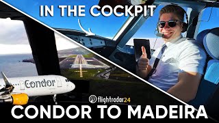 In the cockpit with Condor to Madeira [upl. by Steele]