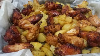 PATATE POLLO AL FORNO potato chickenwings satisfyingdinner shortvideo viralvideo [upl. by Eiromem]