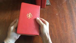 Breviarium Romanum 1950s beautiful set x 3 red leather old liturgical books Catholic Church rites [upl. by Clarie]