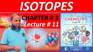 Isotopes class 9 chemistry chapter 3 new book federal board national book foundation [upl. by Nerha]