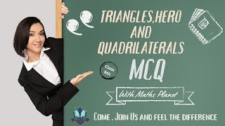 MCQ TRIANGLES  HERO AND QUADRILATERALS [upl. by Grinnell]