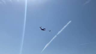 Spitfire Hurricane and Lancaster FlyOver at Smallwood Vintage Rally 2023 clip 2 [upl. by Lareneg]