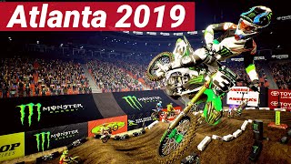 Monster Energy Supercross Atlanta 2019 Track Map Layout [upl. by Hehre]