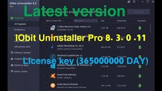 Latest version IObit Uninstaller Pro 8 3 0 11 Patch License key 365000000 DAY [upl. by Oletha]