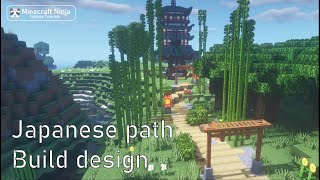 Japanese path design🎏  Minecraft Tutorial [upl. by Greene]