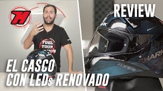 Review del casco de moto CON LUCES Shark Skwal 22 ¡RENOVADO [upl. by Tremain]