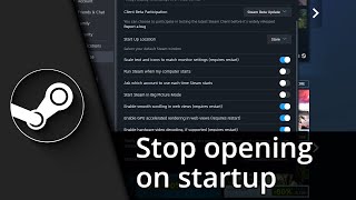 How to stop Steam from opening on startup ✅ Tutorial [upl. by Fretwell]