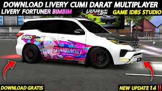 Livery Fortuner BIMBIM  IDBS Cumi darat multiplayer v14 [upl. by Iago346]