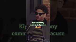 Kiyan Anthony commits to Syracuse 😳🔥🏀 viral fyp basketball Melo [upl. by Elyac]