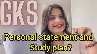 How to write personal statement amp study plan for GKS scholarship 2025 [upl. by Airrotal]